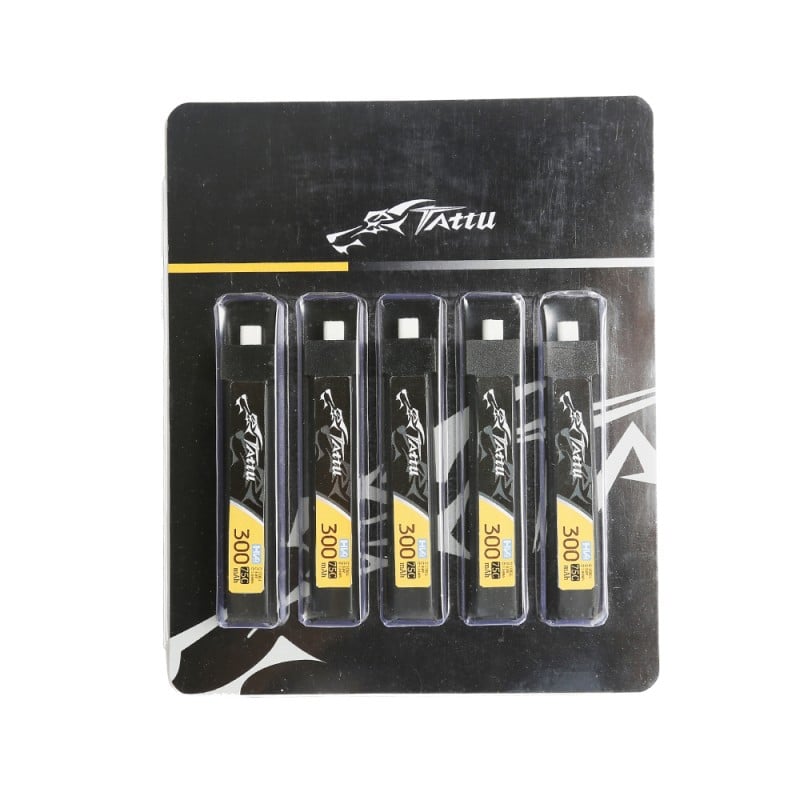 Tattu 300mAh 3.8V 75C 1S1P HV Lipo Battery Pack with BT 2.0 plug
