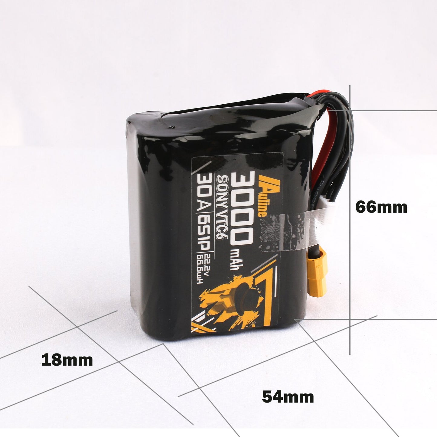 AuLine VTC6 3000mAh 6S 22.2V 30A XT60 18650 Li-Ion Battery
