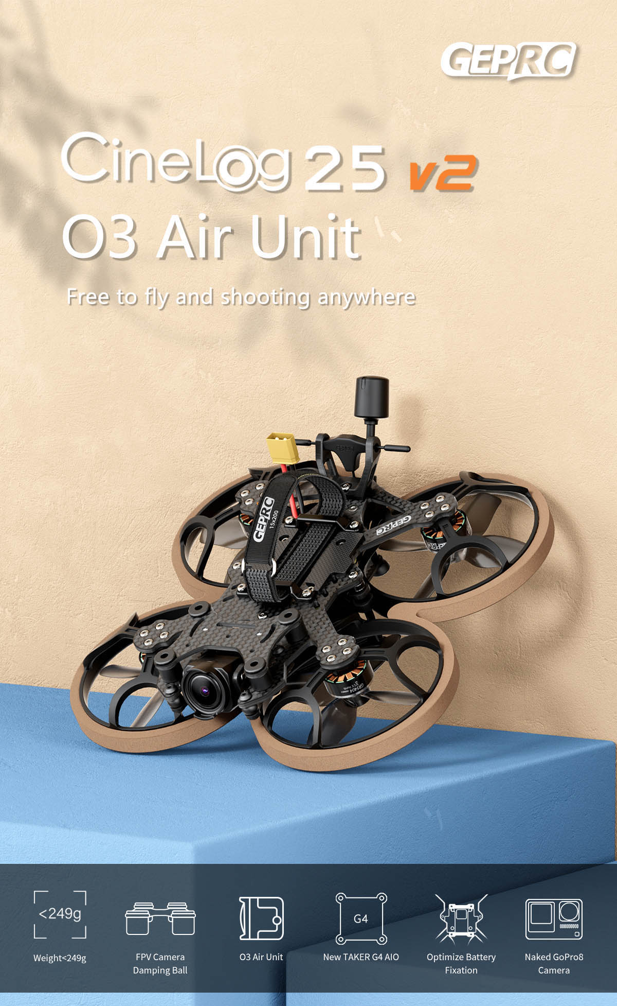 GEPRC Cinelog25 V2 HD O3 ELRS Quadcopter