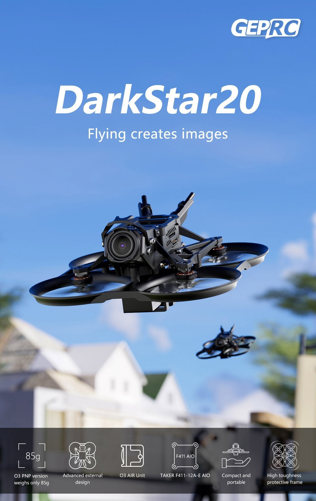 GEPRC DarkStar20 WTFPV ELRS Cinewhoop Quadcopter