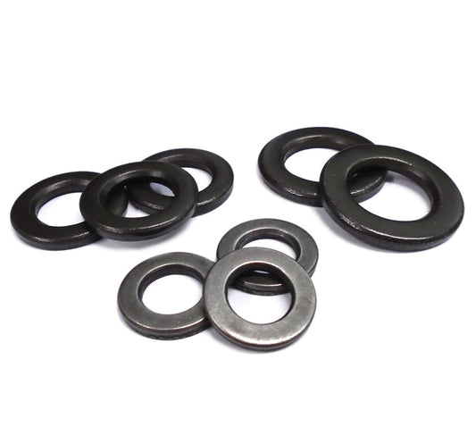 10pc 304 Stainless Steel Flat Washers Black - M2, M3, M5