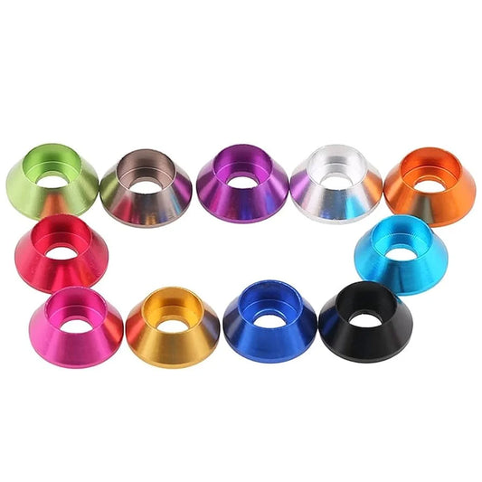 10pc M3 Countersunk Washers Coloured Aluminium Pack
