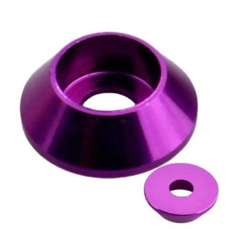 10pc M2 Countersunk Washers Coloured Aluminium Pack