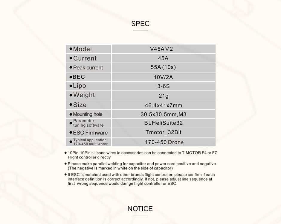 Tmotor Velox V45A V2 4in1 BLheli 32 ESC