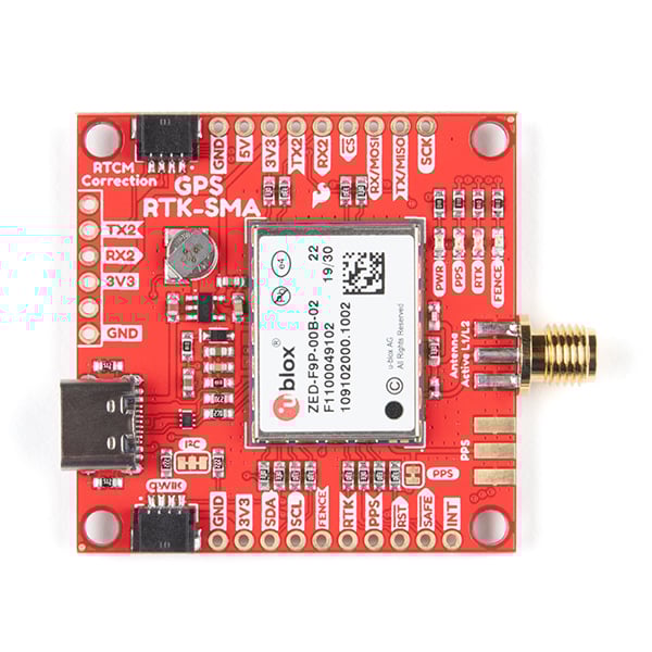 SparkFun GPS-RTK-SMA Breakout - ZED-F9P (Qwiic)