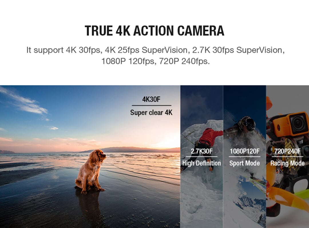 Foxeer 4K Ambarella A12 Camera UAV PWM Remote Control WiFi Distortionless Lens TV Out Micro HDMI (New Version)
