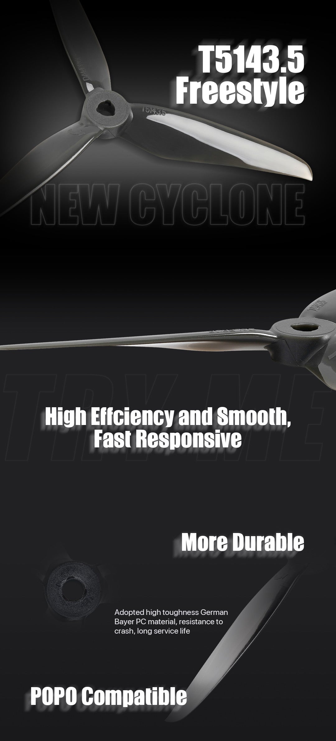 DALProp New Cyclone T 5143.5 Freestyle Propeller (2CW, 2CCW)