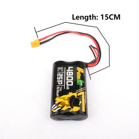 Auline 7.4V 2S 4800mAH 1C Li-Ion Battery for R/C Transmitter - XT30