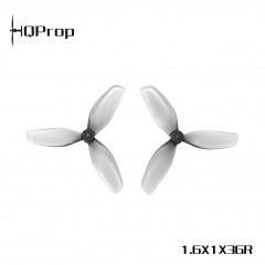 HQProp 40mm Ultraleichte Tri-Blade Whoop Propeller (1.6x1x3) Grau (1.5mm Welle)