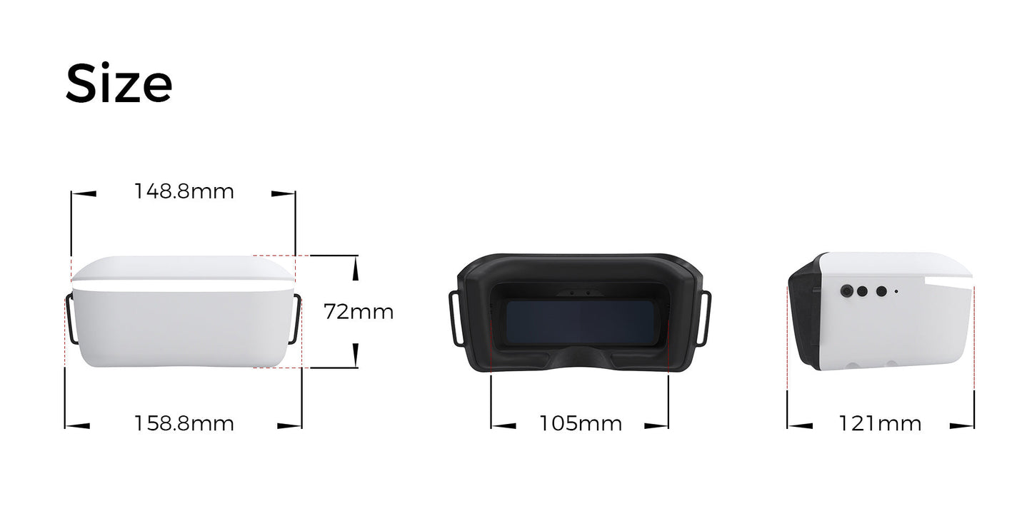 Walksnail Avatar HD Goggles L with GM3 Head-Tracking Gimbal - Digital FPV