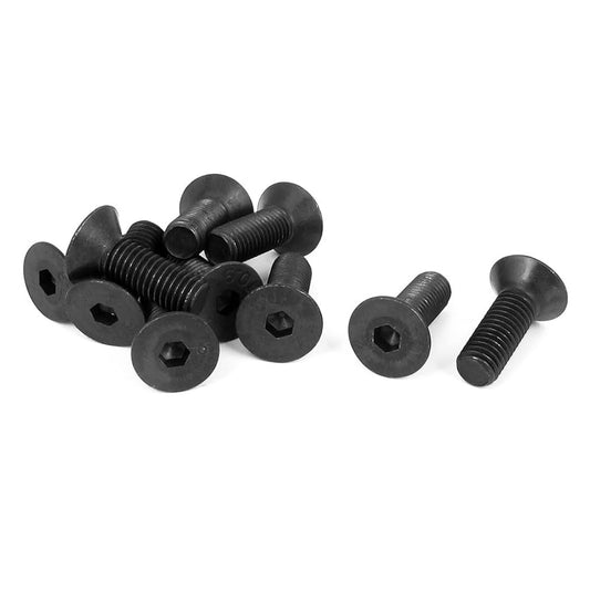 10pc M3 Hex Counter Sunk Head Screw Pack Black 8.8 Steel