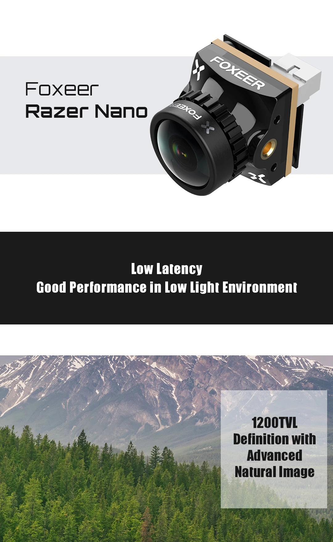 Foxeer Razer Nano 🪒 FPV Camera 1200TVL