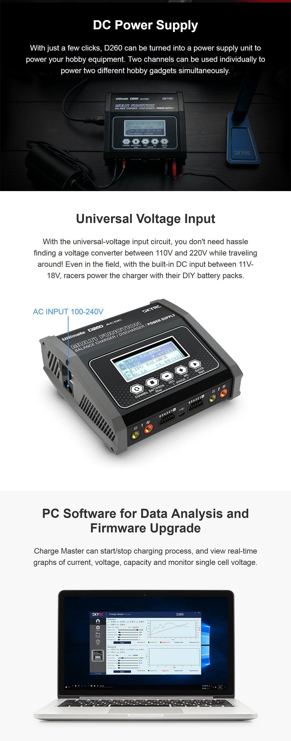 SkyRC D260 Dual Channel Battery Charger