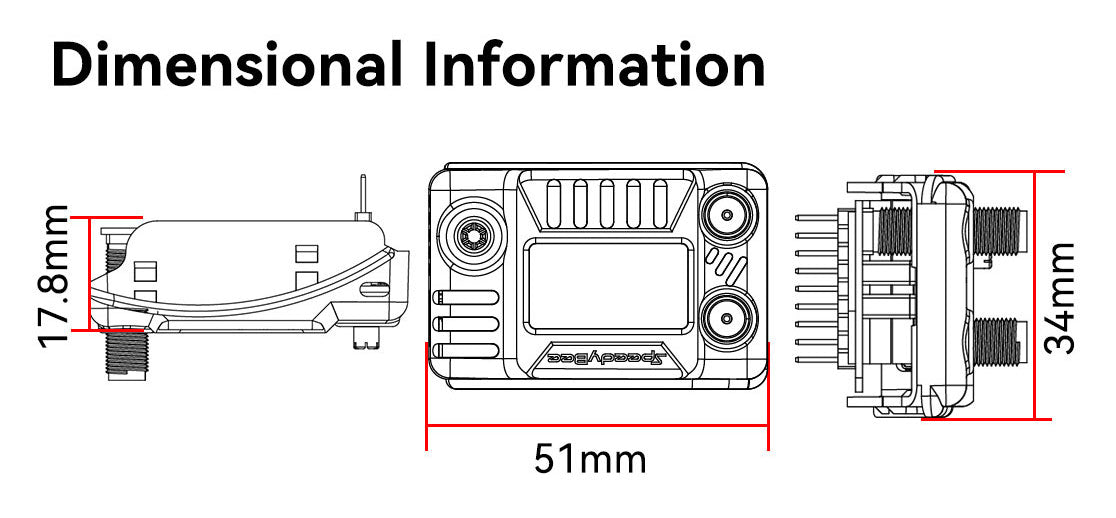 SpeedyBee 5.8GHz Analog Goggles Receiver