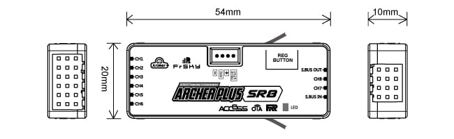 FrSky 2.4GHz Archer Plus SR8 Gyro Stabilised Receiver