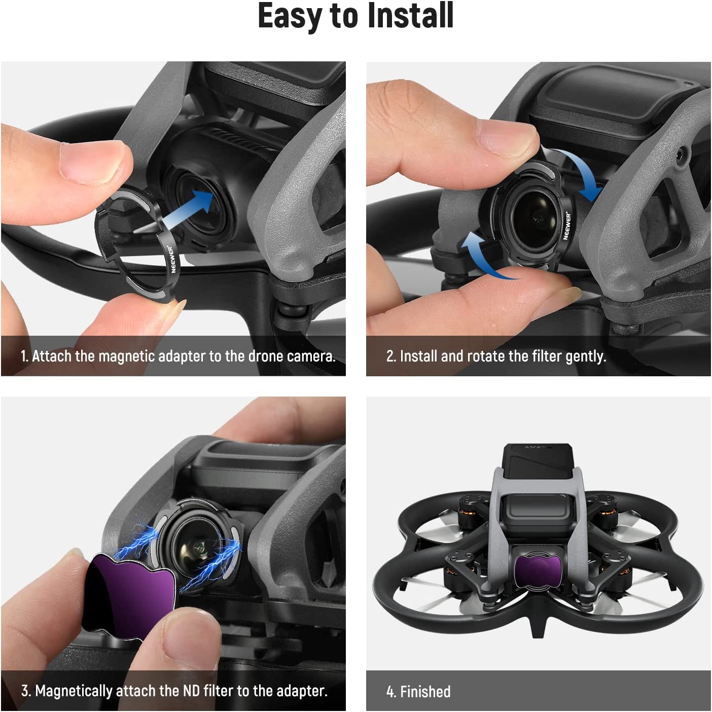 DJI Avata Magnetic ND Filters and Lens Protector Kit