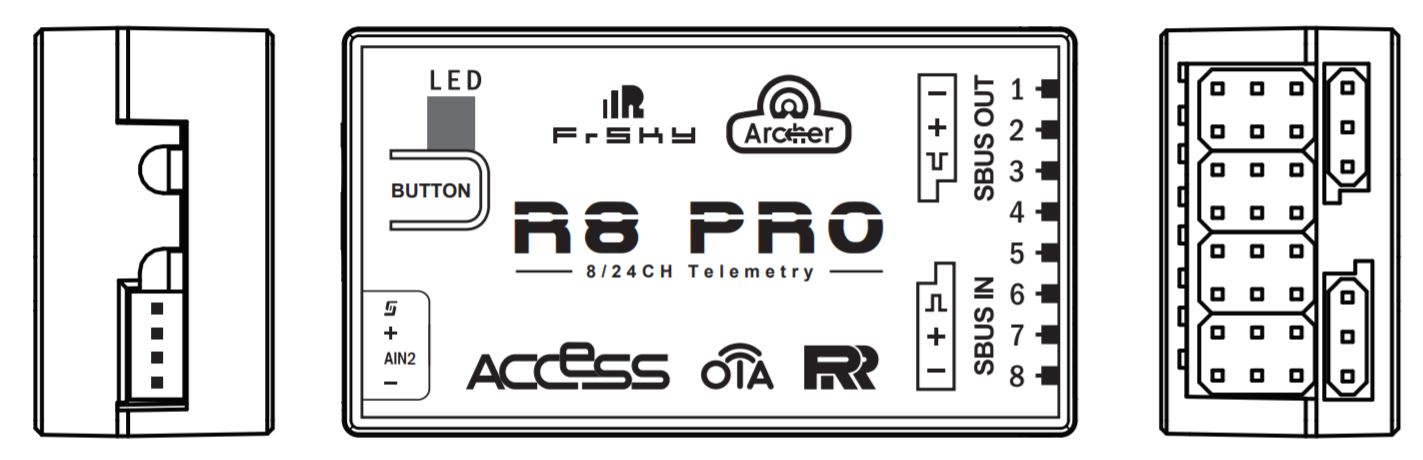 FRsky Archer R8 Pro 2.4Ghz Receiver (ACCESS OTA)