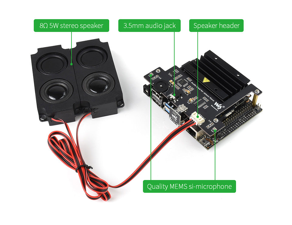 USB Audio Codec for Jetson Nano, USB Sound Card, Driver-Free, Plug And Play
