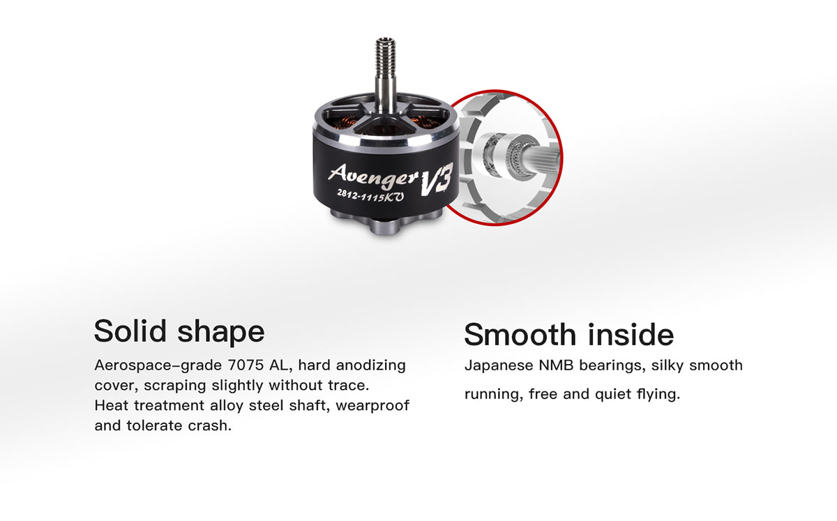BrotherHobby Avenger V3 2812 (900kV, 1115kV) 5-8S Long Range Motor