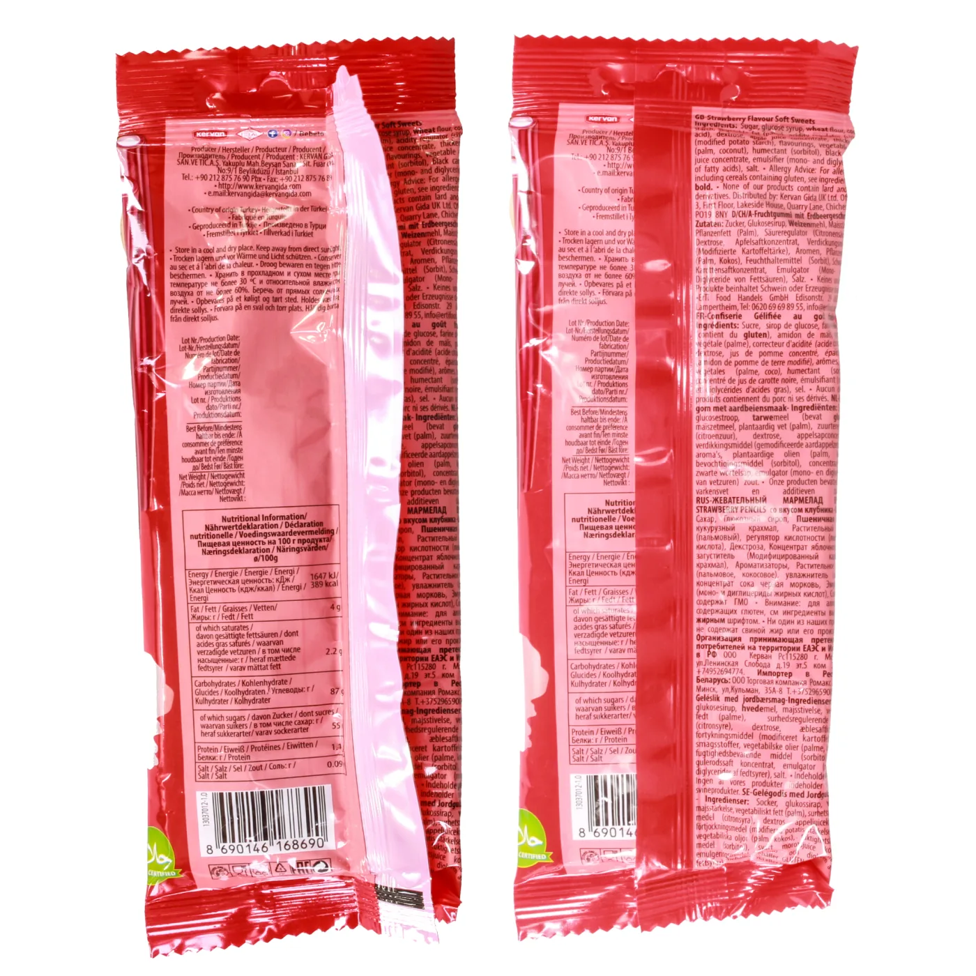 BEBETO Strawberry Pencils - 160g