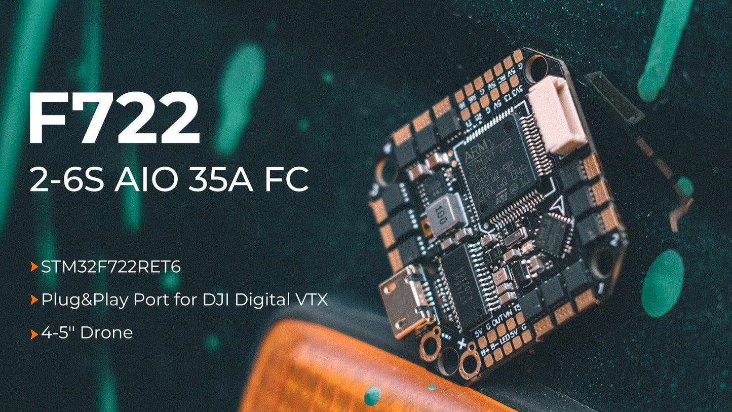 BetaFPV F722 35A AIO (BlHeli_S) 2-6S Brushless Flight Controller