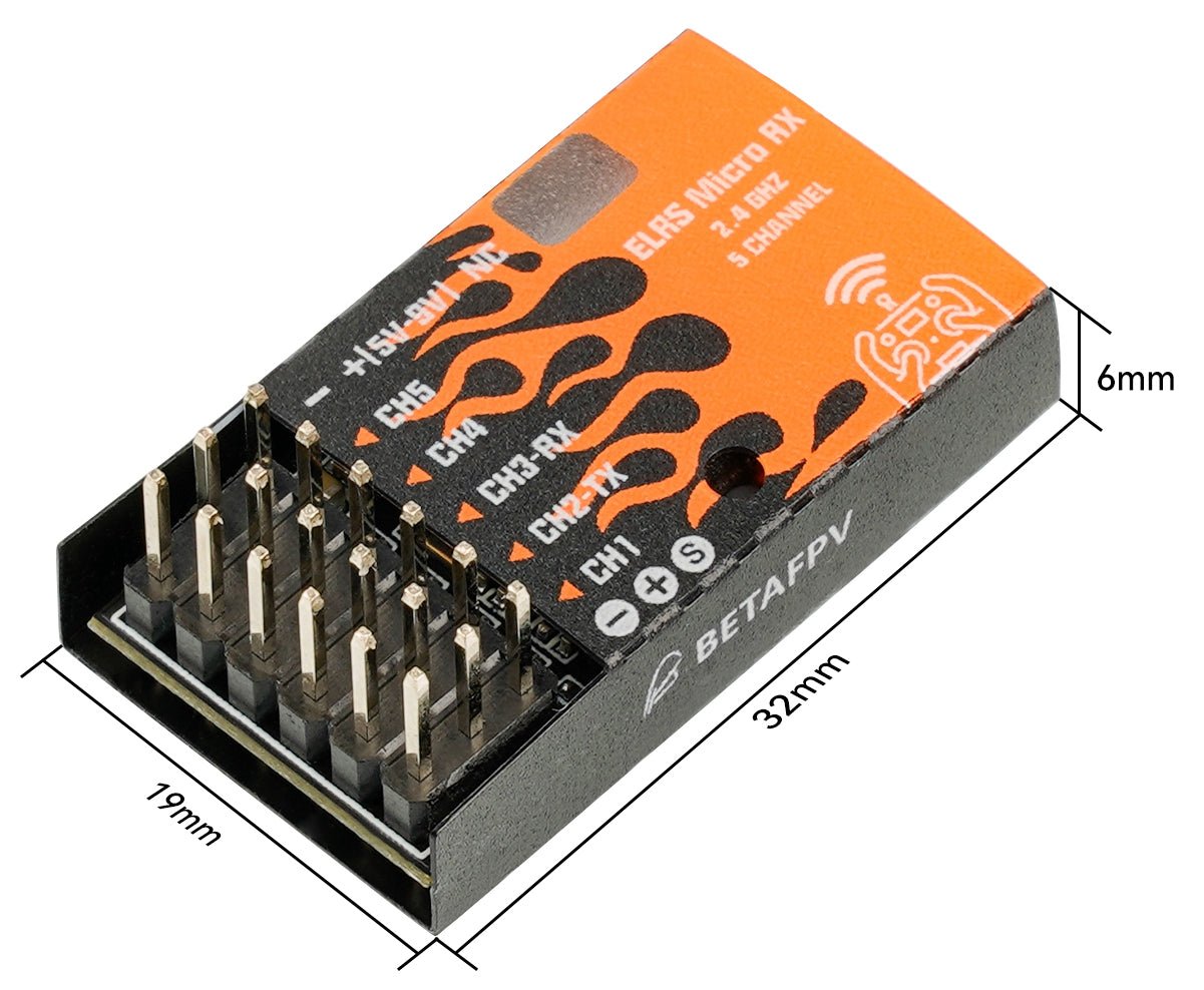 BetaFPV ELRS Micro ELRS 2.4Ghz PWM 5Ch Receiver