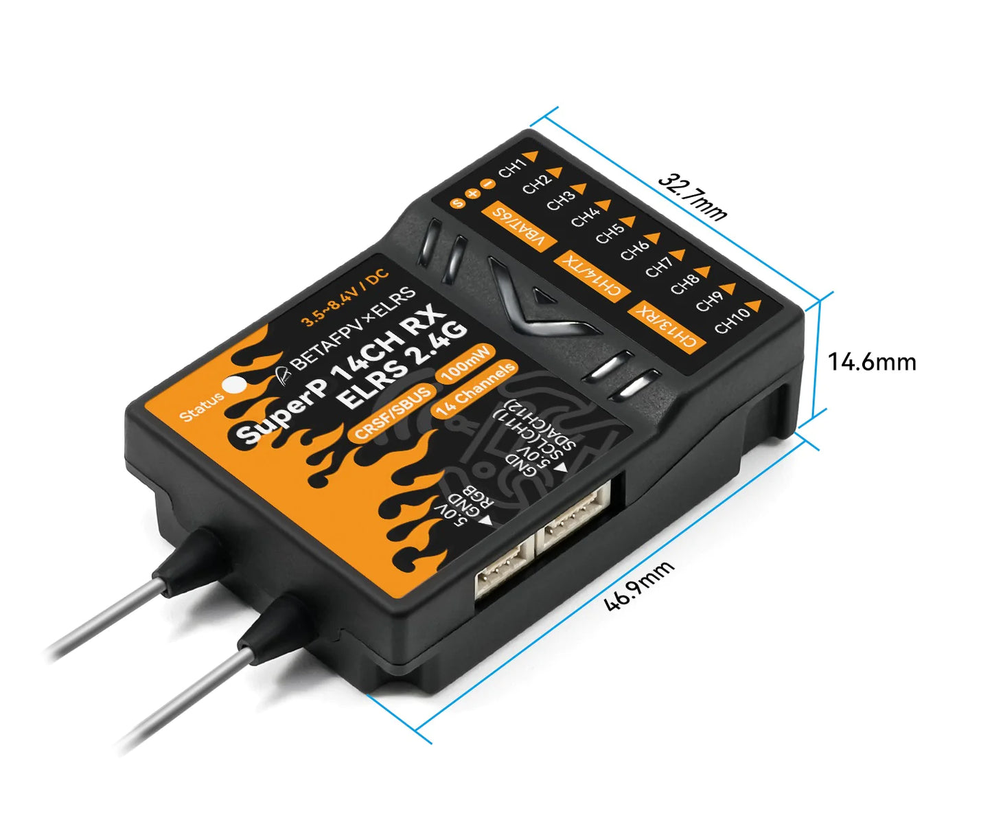 BetaFPV SuperP 14CH ELRS Diversity Receiver