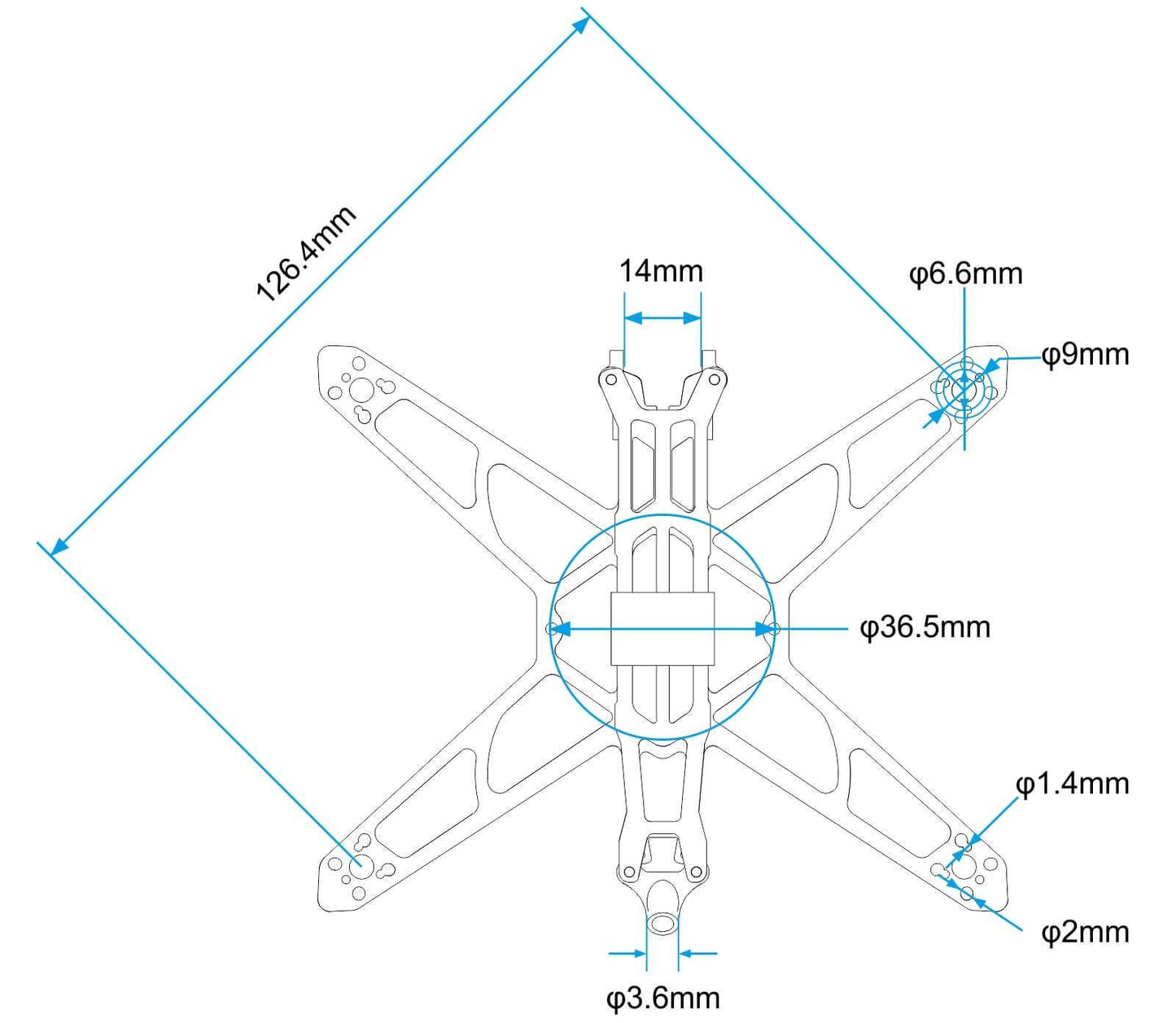 BetaFPV HX115 LR 3" Quadcopter Frame