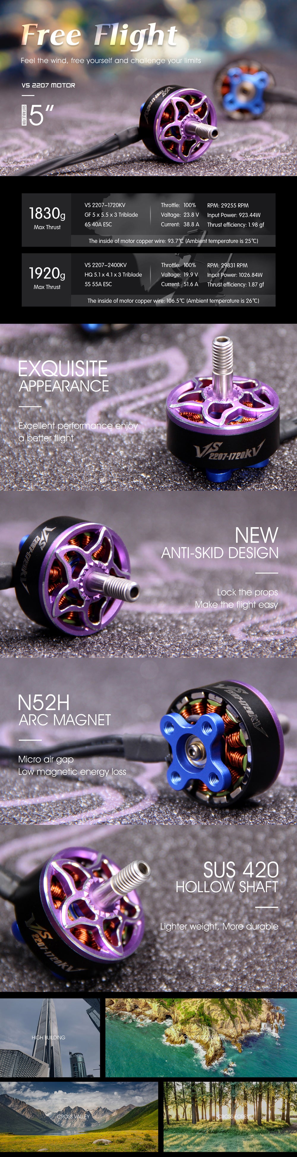 BrotherHobby VS 2207 Motor (1700kV, 2400kV, 2700kV)