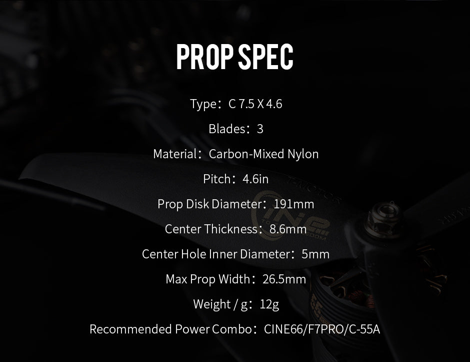 T-Motor Cinematic C7.5x4.6 Propeller