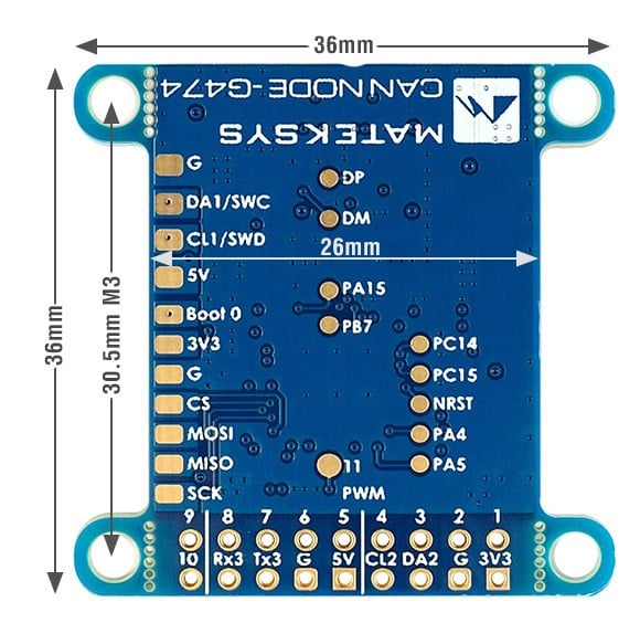 Matek AP_Periph CAN Node CAN-G474