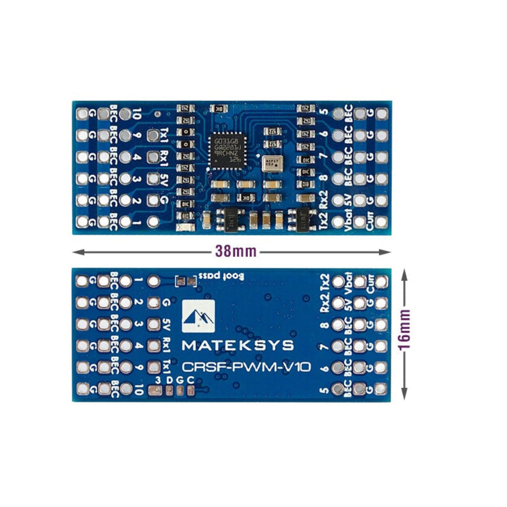 Matek CRSF-PWM-V10 10-Channel CRSF/ELRS to PWM Converter with Built-in Variometer