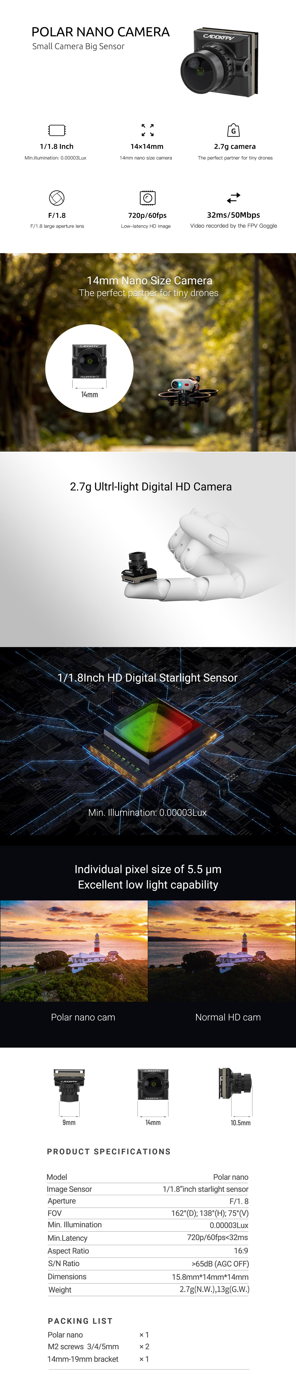 Caddx Polar Nano Starlight Camera