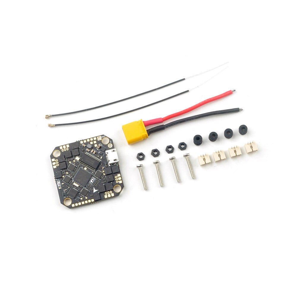 CrazyF411 AIO Toothpick Flight Controller + Receiver (20A ESC, OSD, Frsky RX)