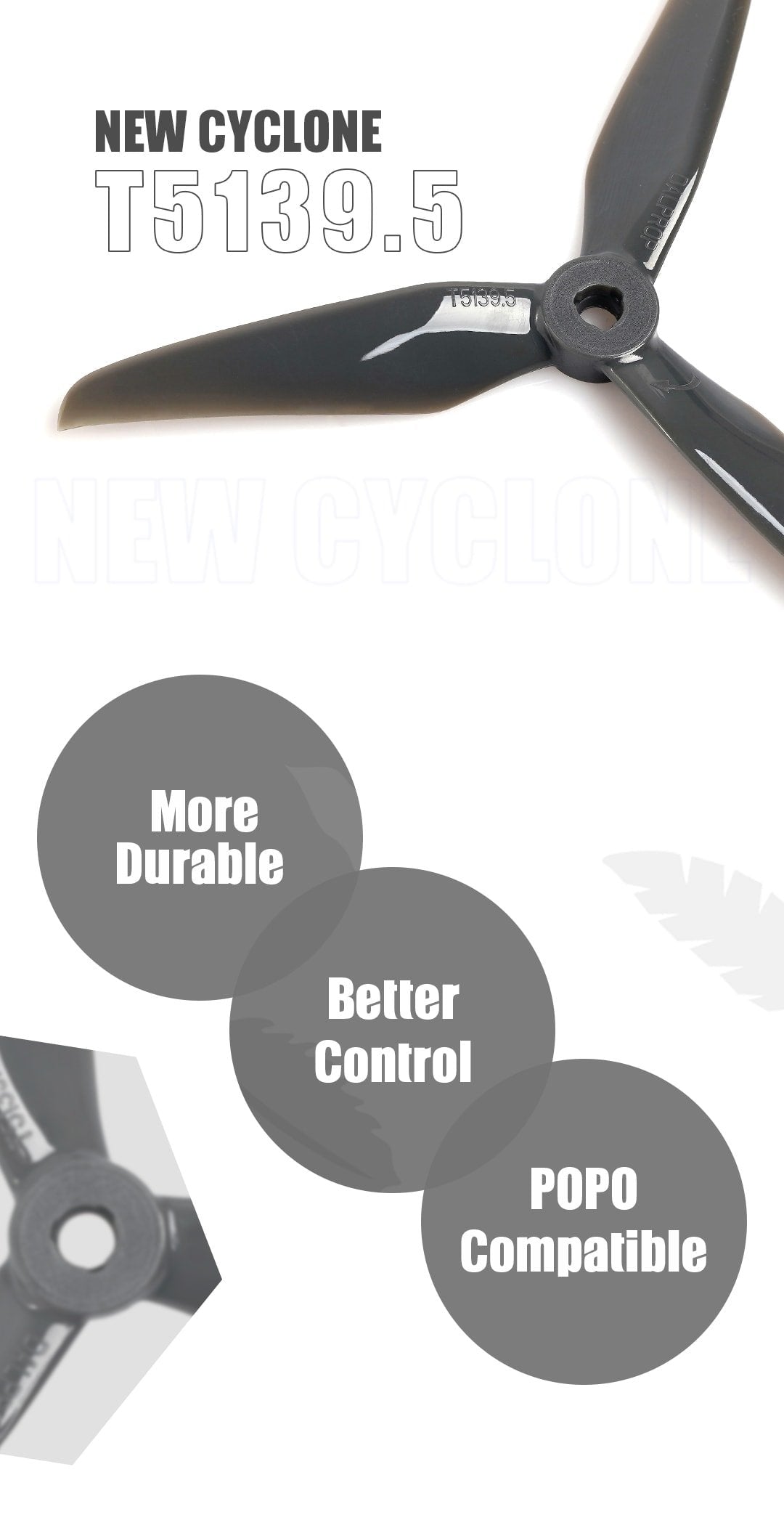 DALProp New Cyclone T 5139.5 Freestyle Propeller (2CW, 2CCW)