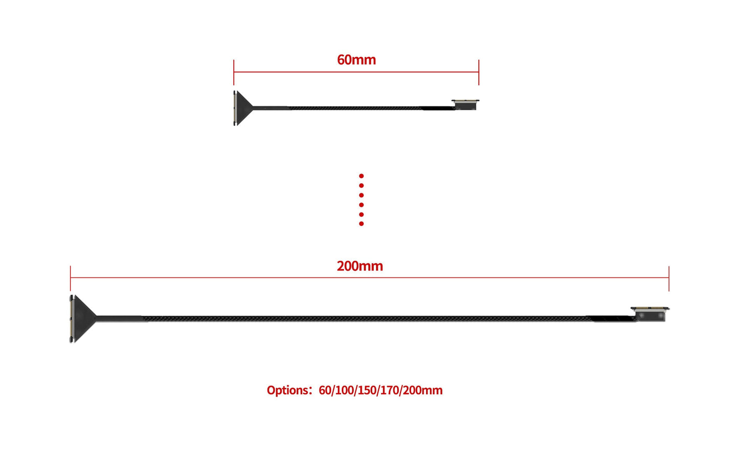 Compatible DJI O3 Coaxial Extension Cable