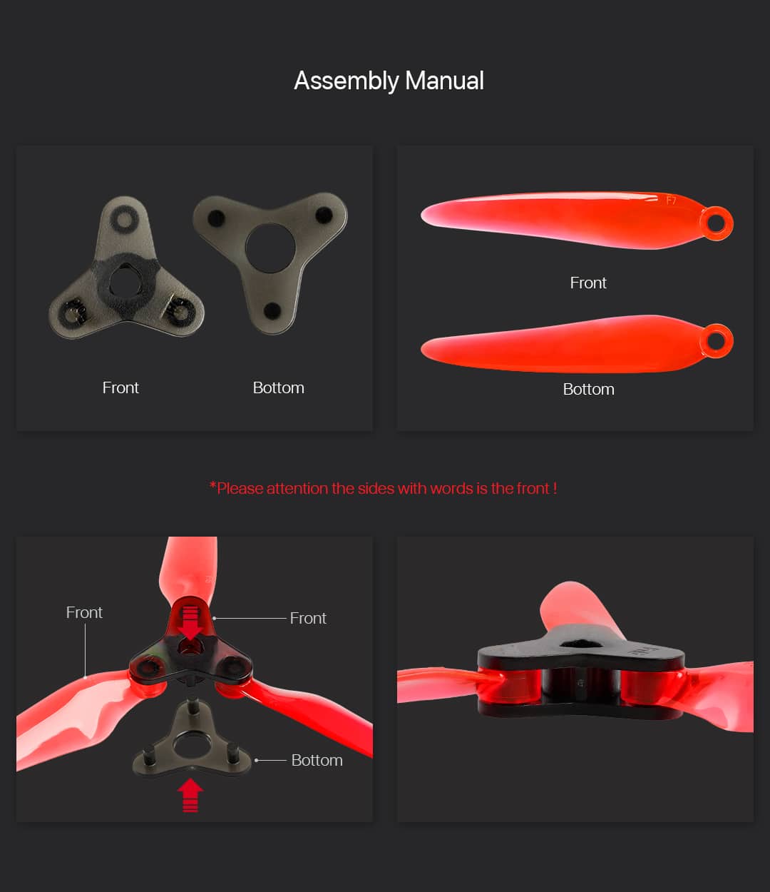 DAL Fold 2 F7 7051 Folding Propellers (4 hub, 12 blades)