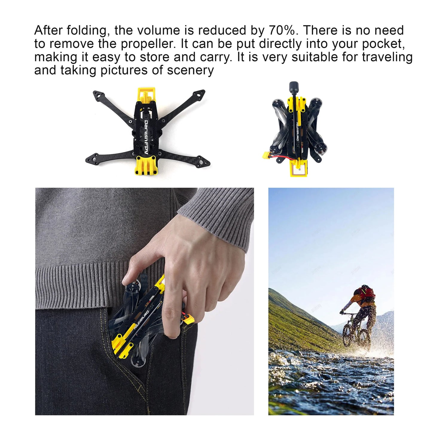 DarwinFPV FoldApe4 Analog Frame