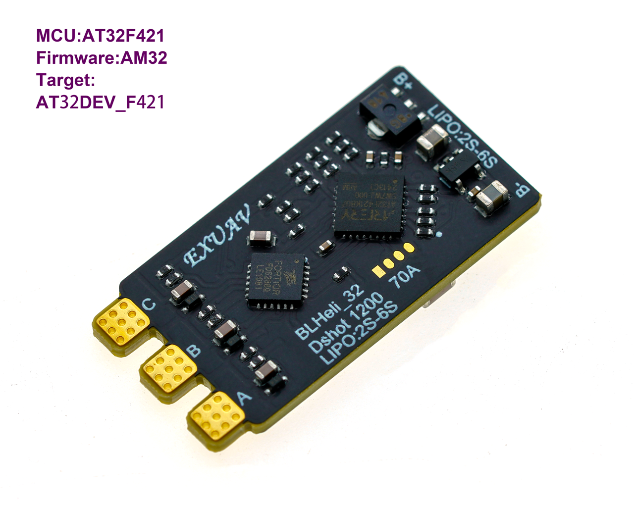 NeutronRC EXuav Lightning ESC 70A AM32 - AT32F421