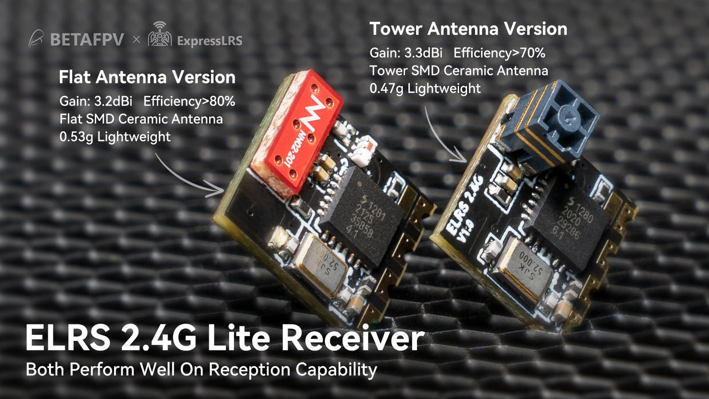 BetaFPV ELRS Lite Receiver 2.4Ghz (Flat Antenna)