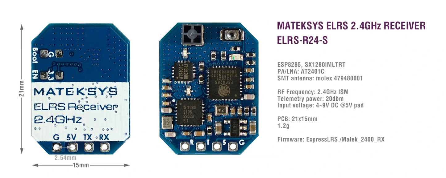 Matek ELRS-R24-S 2.4Ghz Receiver