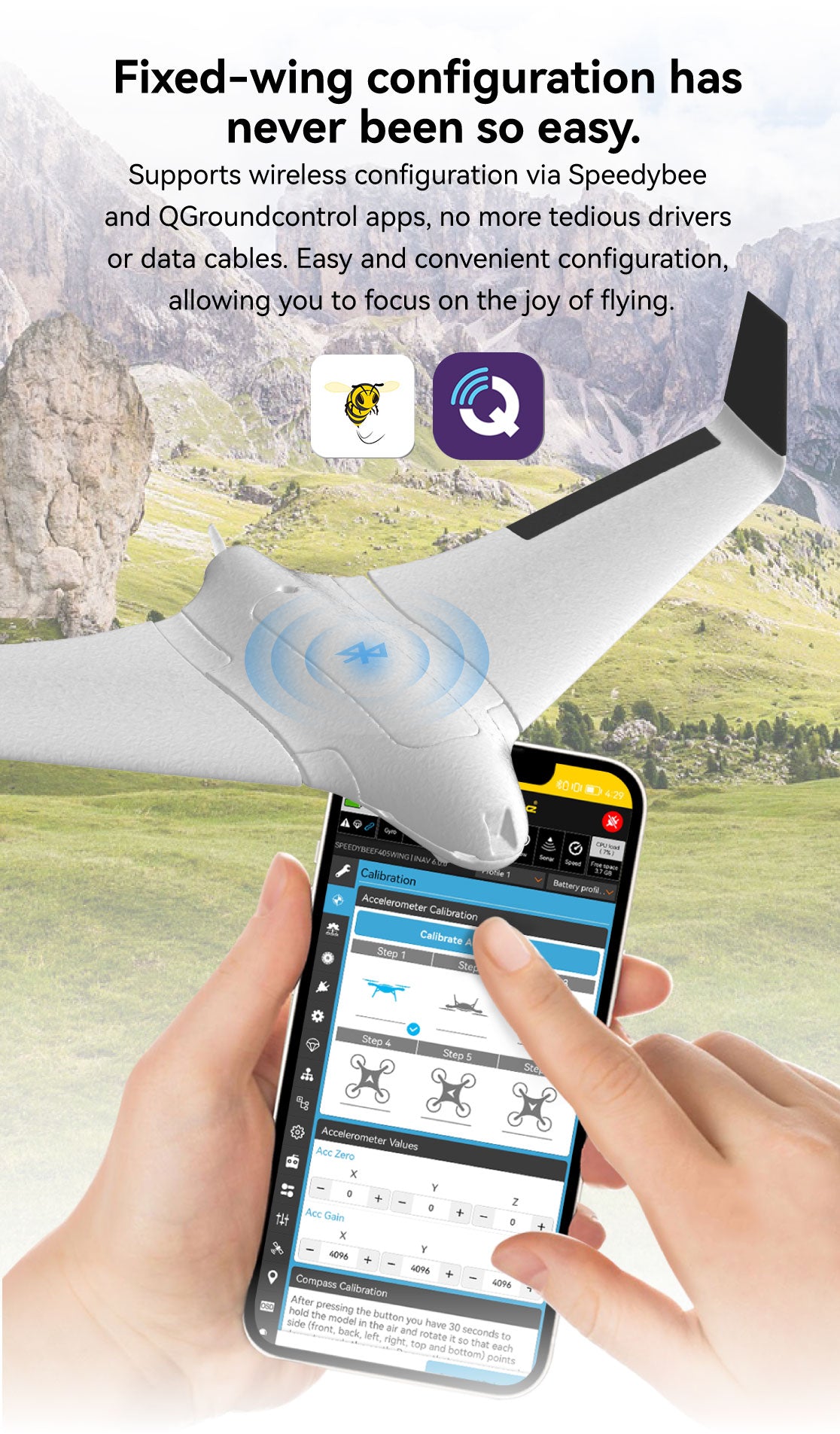 SpeedyBee F405 WING APP Fixed Wing Flight Controller