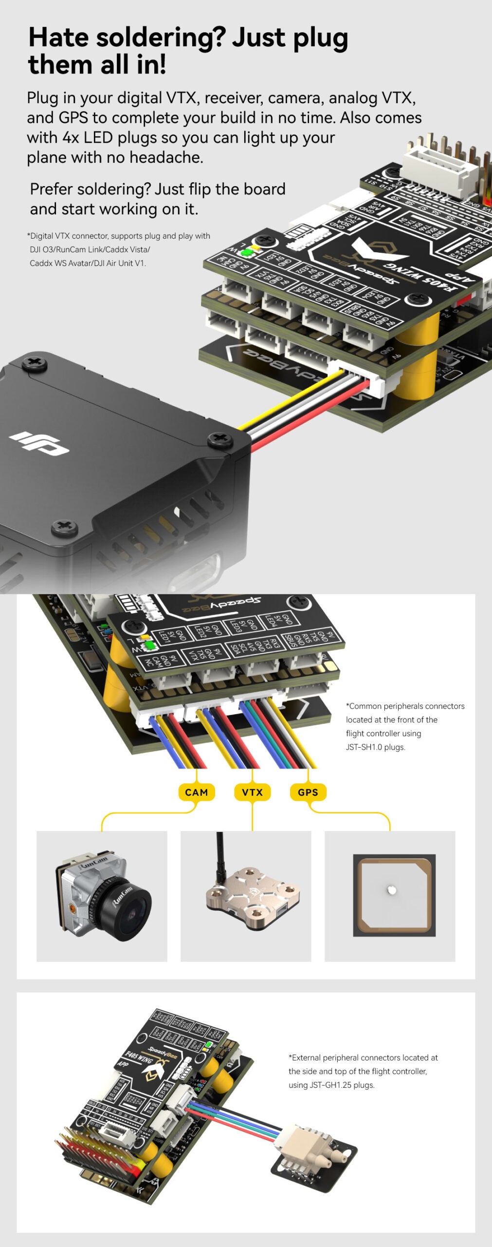SpeedyBee F405 WING APP Fixed Wing Flight Controller