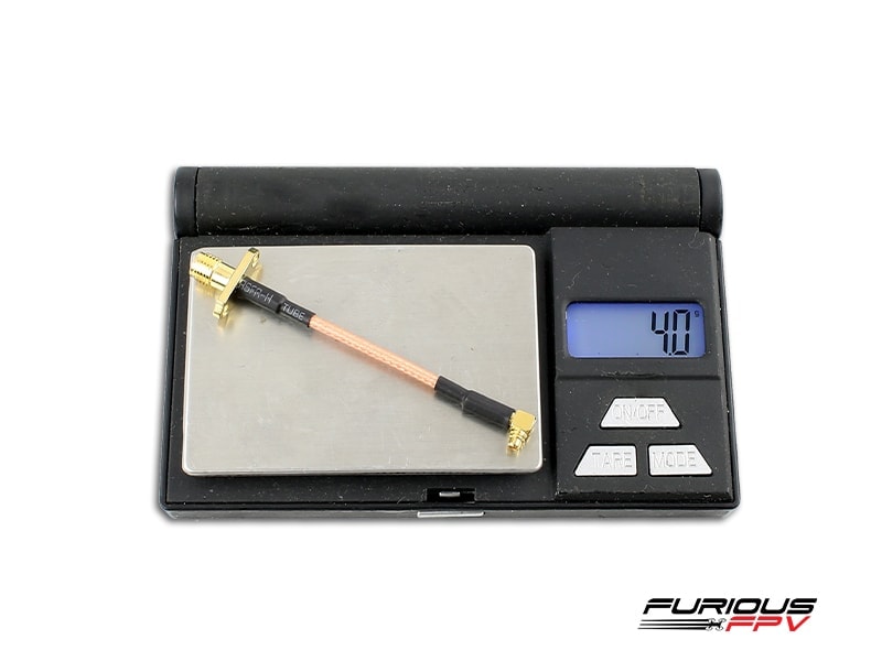FuriousFPV 72mm Pigtail MMCX 90 Degree to SMA cable