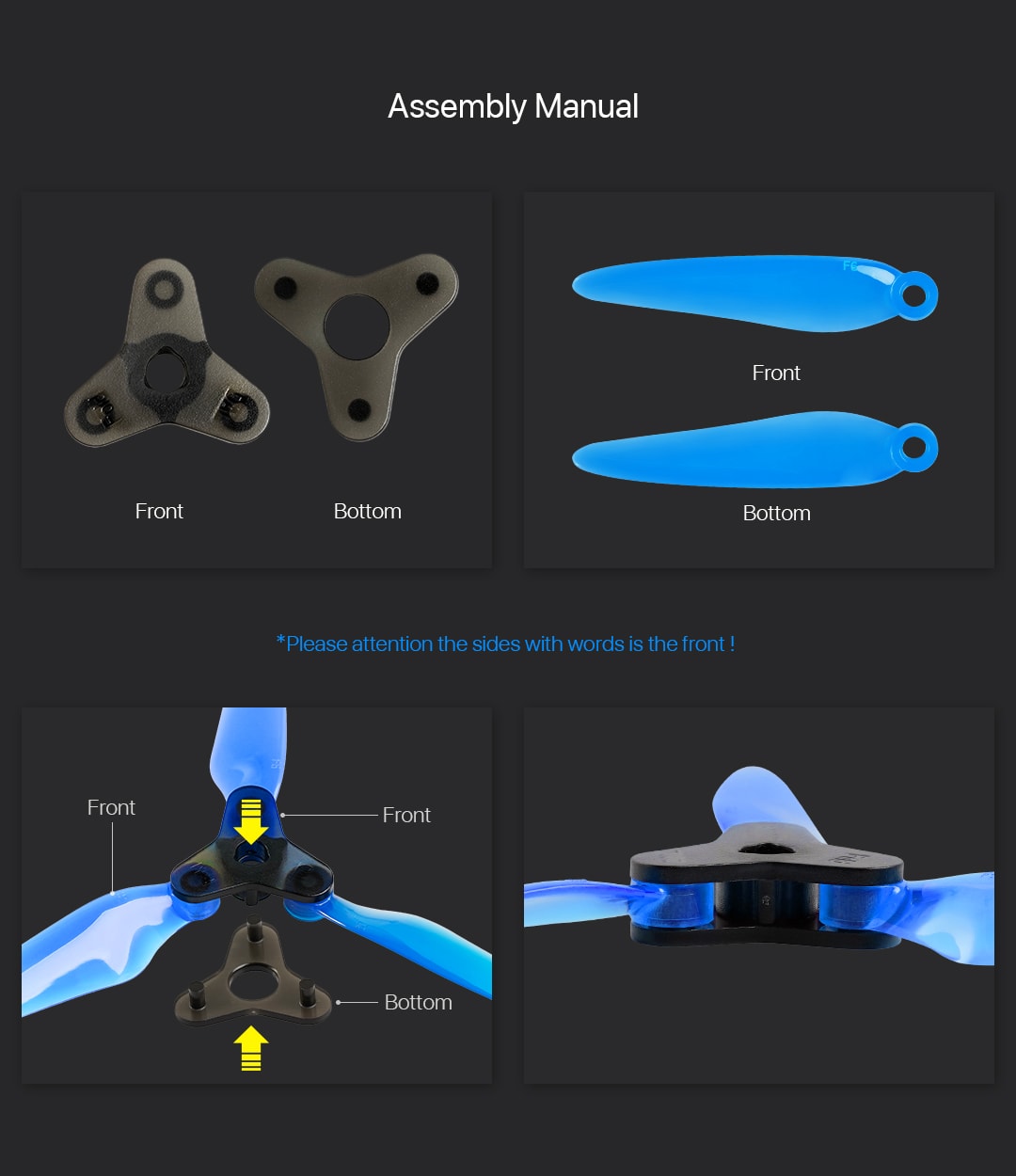 DAL Fold 2 F6 6048 Folding Propellers (4 hub, 12 blades)