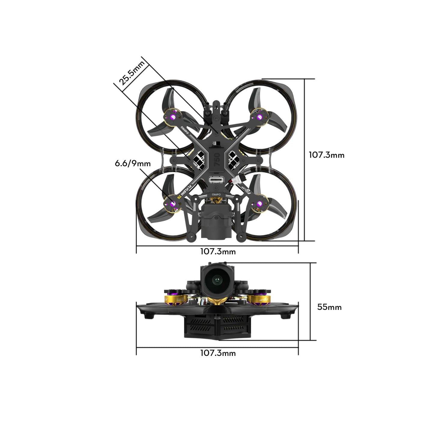 Flywoo Flylens 75 HD O4 PRO 2S BNF Whoop Drone