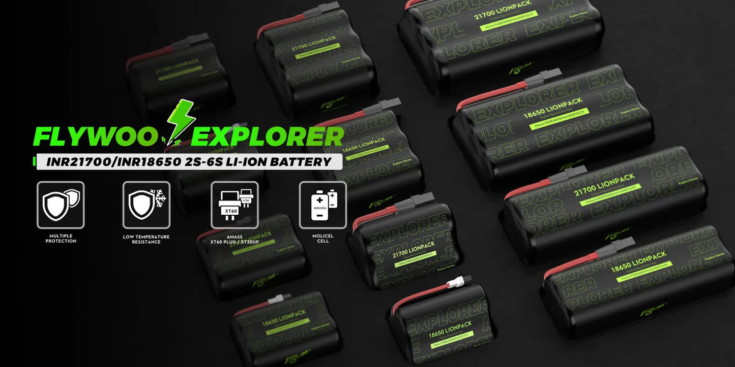 Flywoo Explorer Molicell P30B 18650 3S1P 3000mAh Li-Ionpack Battery