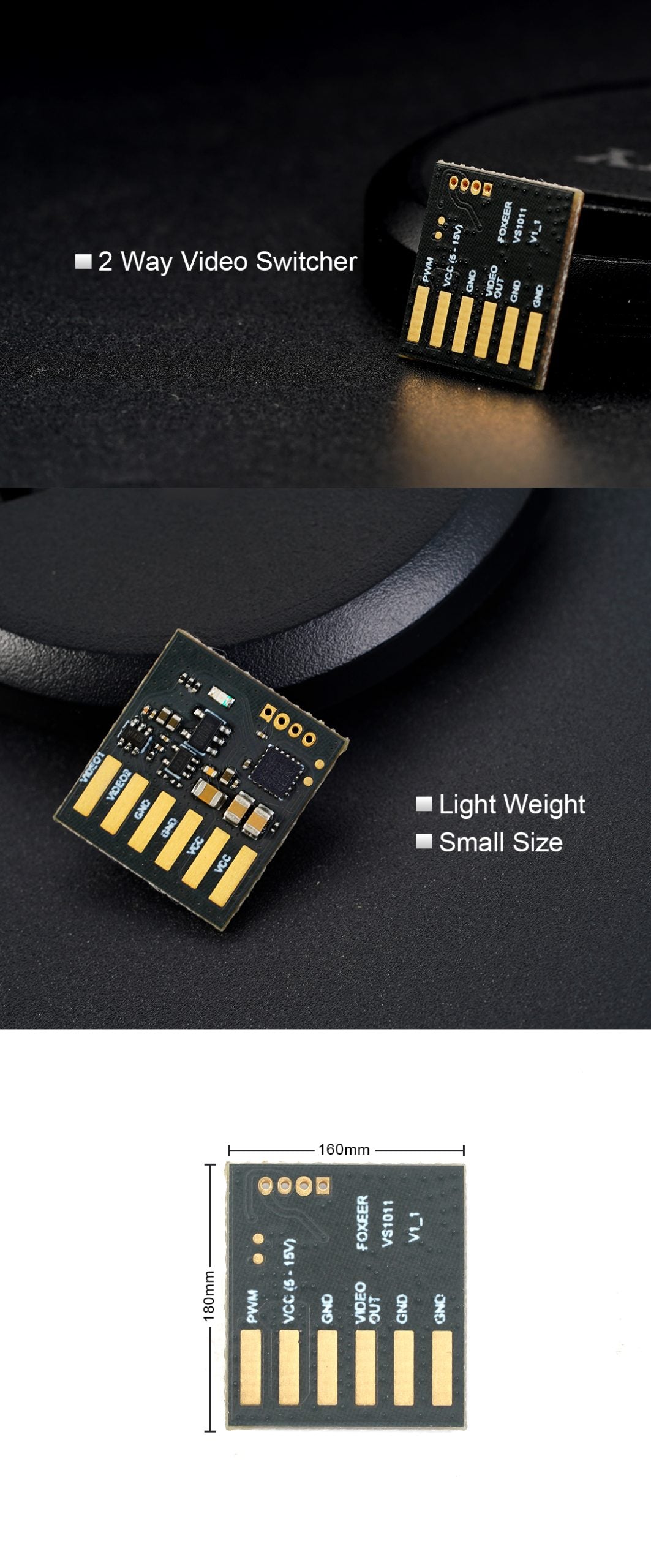 Foxeer FP1112 FPV Video Switcher Board 2ch