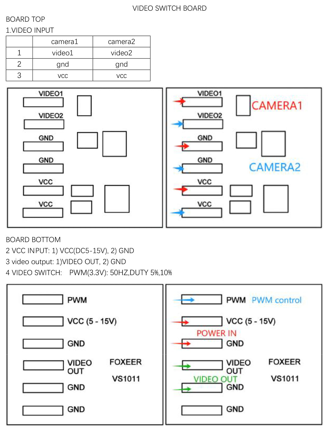 Foxeer FP1112 FPV Video Switcher Board 2ch