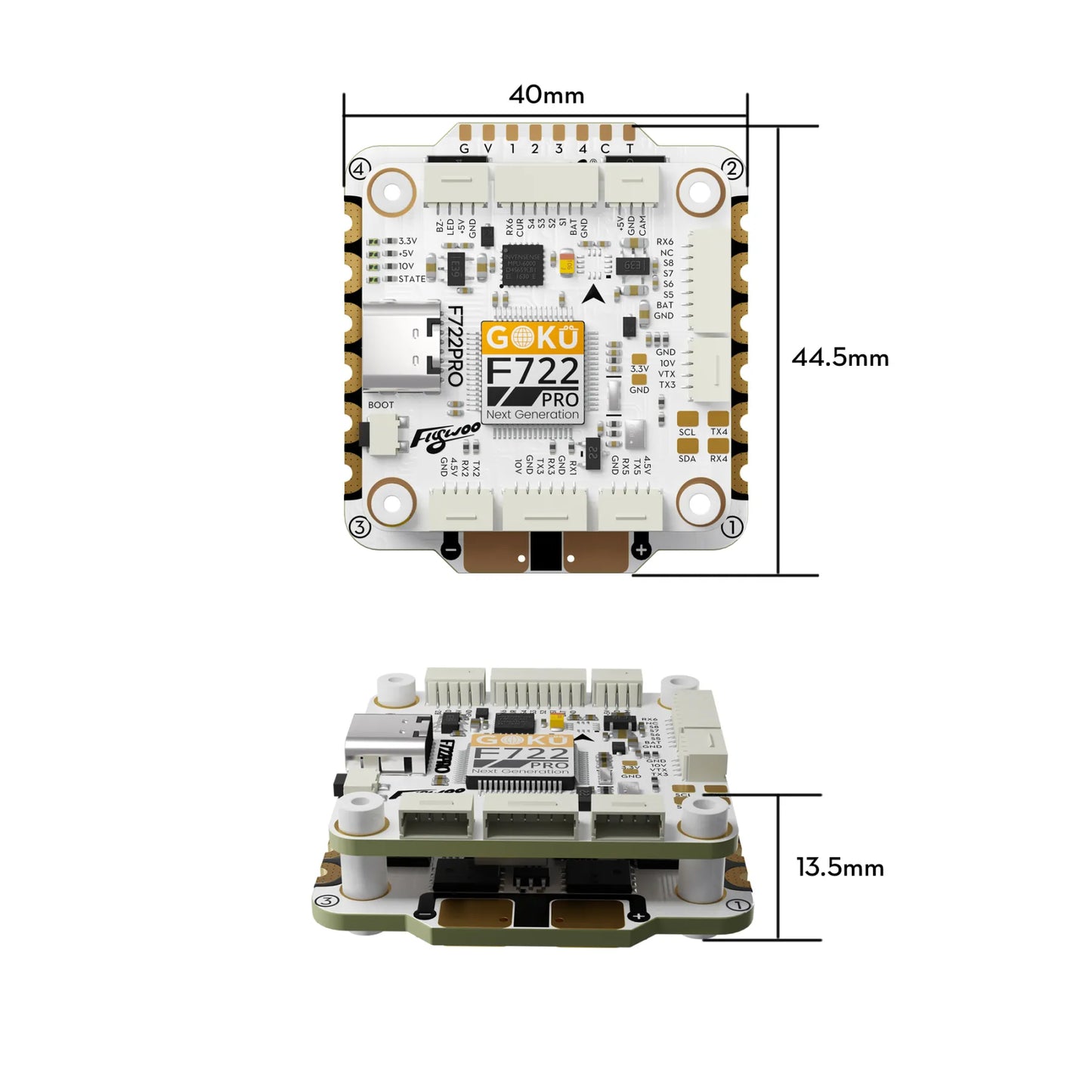 Flywoo GOKU F722 Pro V2 55A AM32 32-Bit Stack